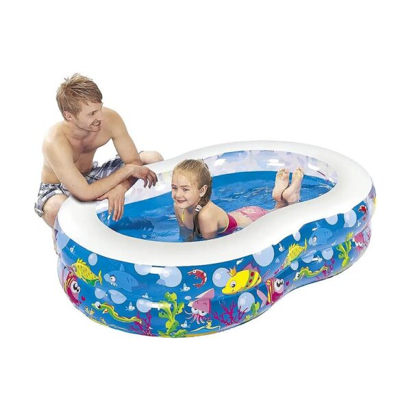 Large Volume Inflatable Pool with Sea Animals Print for 6 Years Children