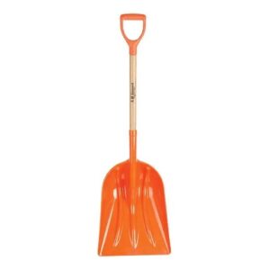 Large Volume Material Transfer ABS Scoop Shovel with D-Grip Handle and 47 Inch Length