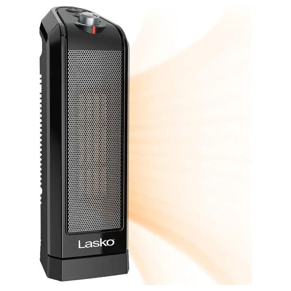 Lasko Style Ceramic Space Heater with Thermostat and Overheat Protection