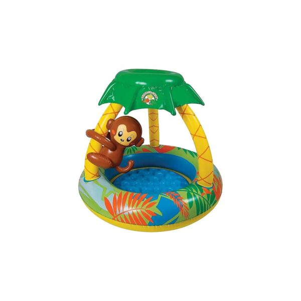 Learn-to-Swim Inflatable Kid Pool with Canopy for Jungle-Themed Fun