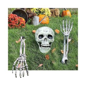 Life Size Skeleton Stakes Decorations for Outdoor Halloween Decor