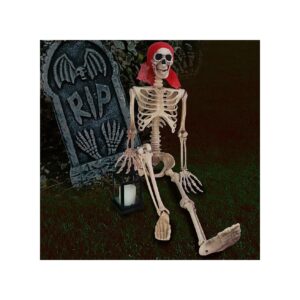 Life Size Skeleton with Adjustable Joints for Haunted House and Halloween Party Decor