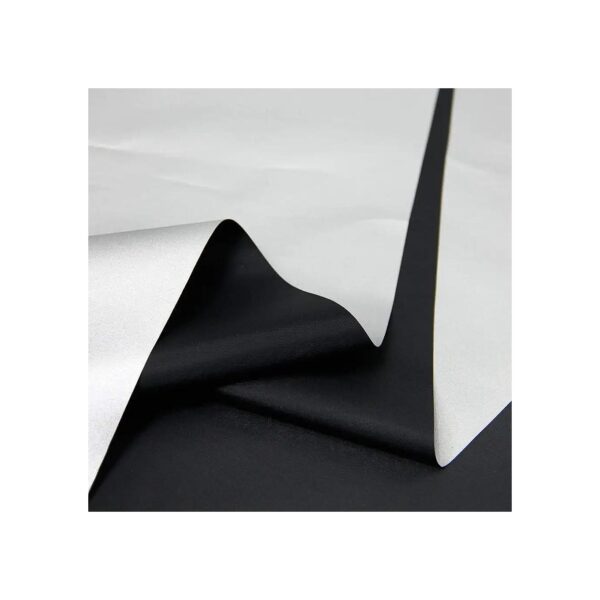 Lightweight Black and Silver Polyester Sunshade Fabric for Windows and Room Dividers