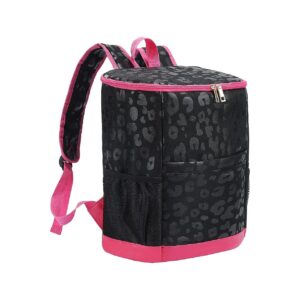 Lightweight and Portable Leopard Print Backpack Cooler for Women Hiking