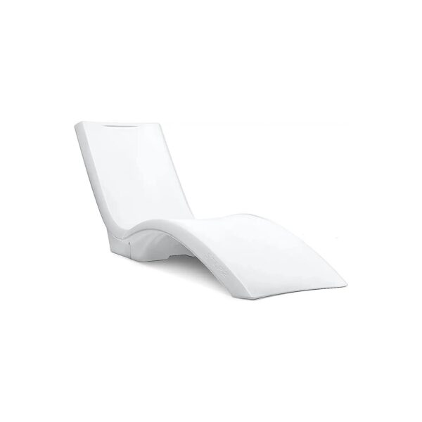 Lightweight and Weather-Resistant White Pool Lounge Chair for Shelves and Outdoor Decks