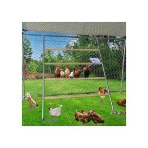 Log and Metal Chicken Perch Set for Healthy Chicken Legs and Flocks