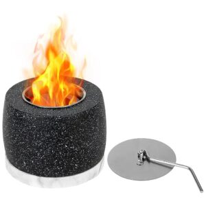 Long Burning Time Tabletop Fire Pit, Concrete, Stainless Steel and Marble Materials