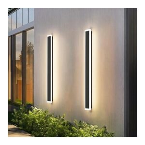 Long LED Linear Wall Lamp for Outdoor Spaces with Soft and Bright Light