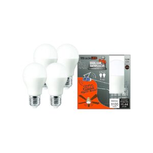 Long Life Harsh Environment Shock Resistant LED Cool White Bulb, 12W, 4-Pack