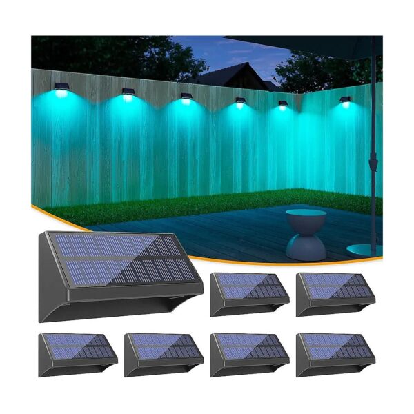 Long-Duration Solar Fence Post Lights LED 6 Pack