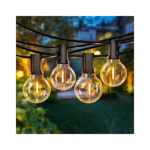 Long-Lasting 50FT LED Light String with G40 Bulbs for Patio, Party, and Wedding Decor