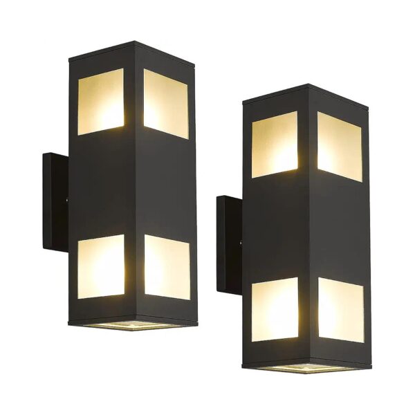 Long-Life Rustproof Aluminum Outdoor Wall Lighting for Black Mount