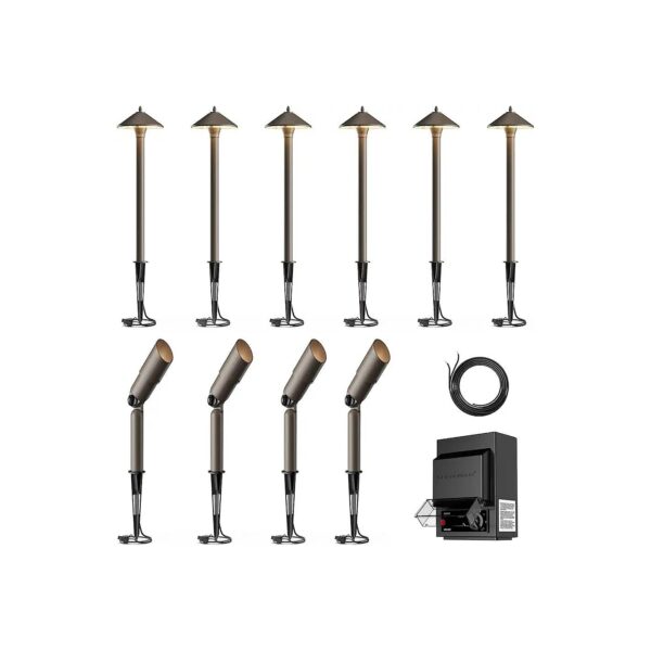 Low Voltage 12V AC Landscape Lighting Kit for Outdoor Spaces