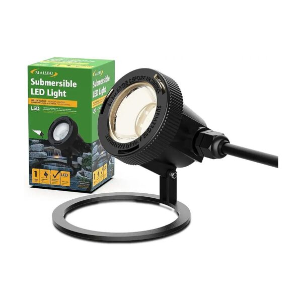 Low Voltage LED Underwater Flood Light for Ponds Fountains Pools Rockeries Black