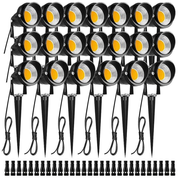 Low Voltage Outdoor LED Landscape Lighting, 20 Pack, IP66 Waterproof, 2 Years Warranty