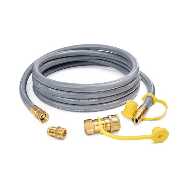 Low-Pressure 1/2" ID Natural Gas Hose with Quick Connect for Weber, Charbroil, and More