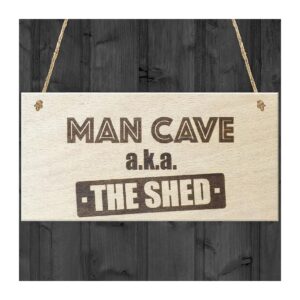 MDF Wood Plaque with Funny Quote for Man Cave Decor