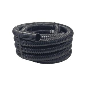 Made in USA 1-1/4 Inch ID Black Corrugated Pond Tubing for Ponds and Aquariums