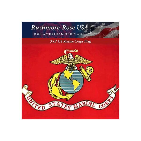 Made in USA US Marine Corps Flag Kit with Durable Materials and Reinforced Header