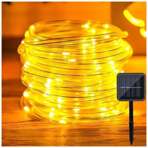 Magical 130 LED Solar Rope Lights for Outdoor Decor in Warm White