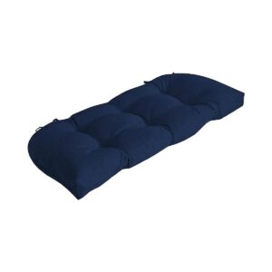 Mainstays 5 x 18 inch Wicker Settee Cushion in Sapphire Blue Leala with Polyester Fill