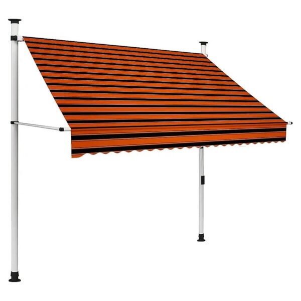 Manual Retractable Patio Awning with UV and Weather Resistance