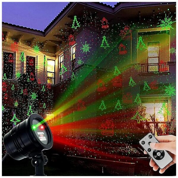 Massive Christmas Laser Light Show with 5 Unique Patterns and Wireless Remote Control