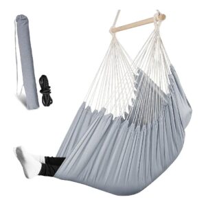 Max 330 lbs Capacity Cotton Weave Hanging Chair for Ultimate Relaxation and Comfort