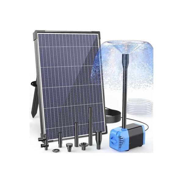 Max Flow 160GPH Solar Fountain Pump for Waterfalls and Ponds