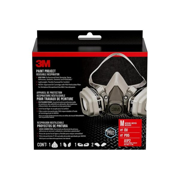 Medium Size Paint Project Respirator with 3M Filter Class P95 and Thermoplastic Faceseal