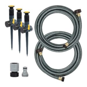 Melnor 65191AMZ Adjustable Sprinkler Set with QuickConnect Hoses for Efficient Watering