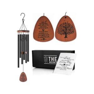 Memorial Wind Chimes Gift for Death of a Loved One, Outdoor Home Decor with Mute Option