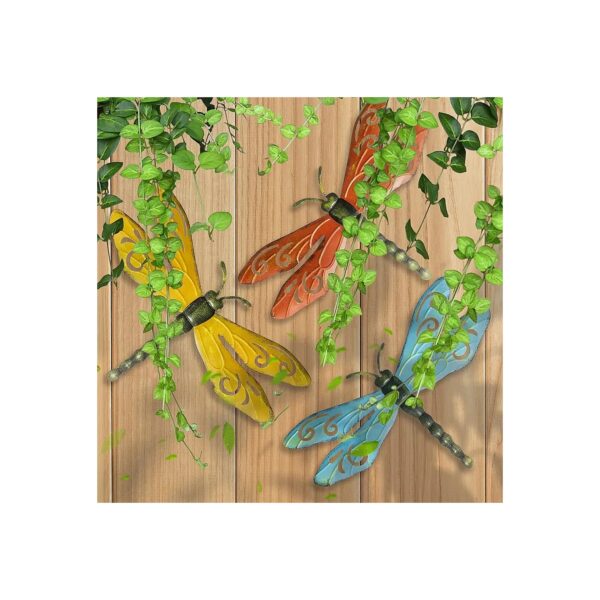 Metal Dragonfly Wall Decorations for Living Room Bedroom Patio Outdoor Yard Art