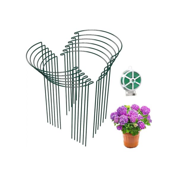 Metal Ring Border Supports, Sturdy and Strong for Outdoor and Indoor Garden Plants