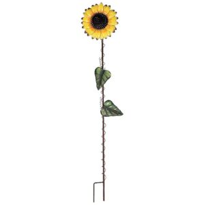 Metal Sunflower Garden Stake Large Flower Patio Lawn Yard Decor 39