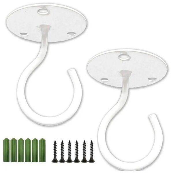 Metal Wall Mount Ceiling Hooks for Hanging Wind Chimes and Bird Feeders