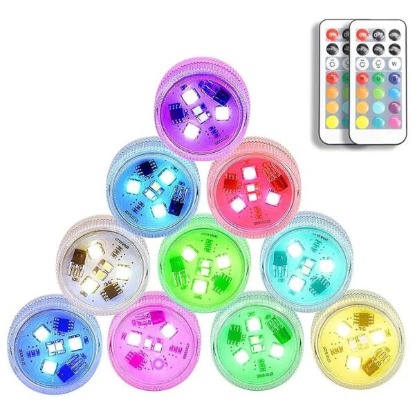 Mini Waterproof LED Tea Light with InfraRed Remote and 13 Colors