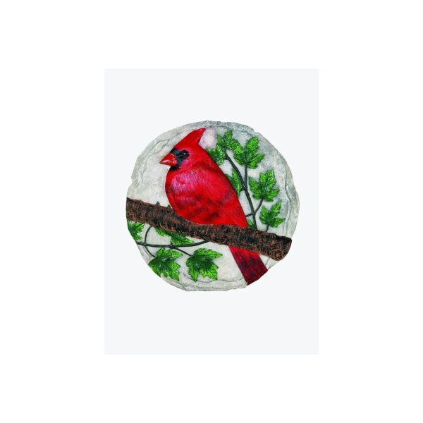 Minimalist Cardinal Bird Design Resin Wall Plaque Stepping Stone