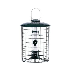 Mixed Seed Bird Feeder with Squirrel Proof Cage and Tube