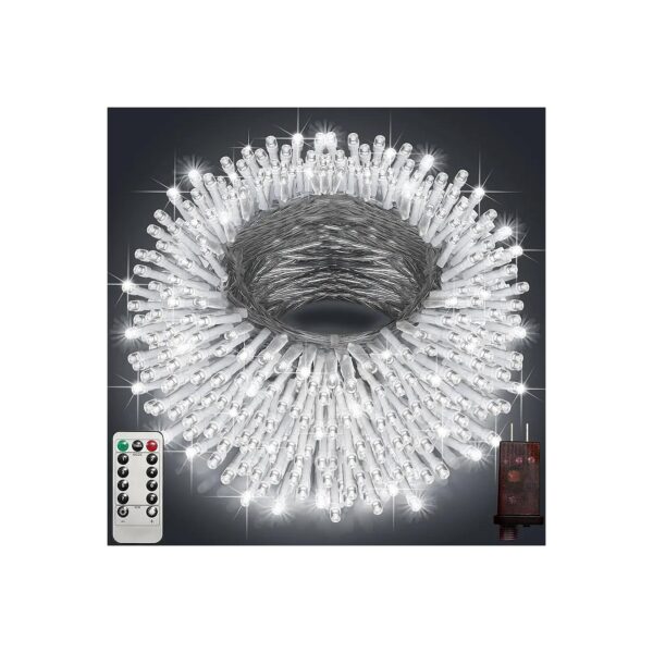 Mode 1200 LED Christmas Lights with Cool White Color for Long-Lasting Outdoor Use