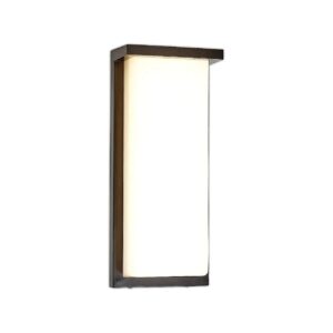 Modern 14-Inch Black LED Flush Mount Outdoor Light Fixture with 3000K Warm White Glow