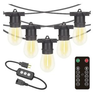 Modern 96ft LED String Lights with Shatterproof IP65 Waterproof Bulbs and Dimmer Timer