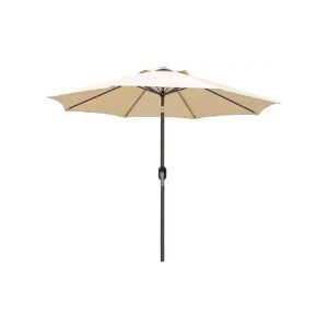 Modern 9ft Round Patio Umbrella with Tilt and Crank for Outdoor Garden Tables