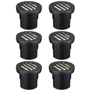 Modern Black Aluminum In-Ground Landscape Lights with Graded Top for No-Dazzling Design