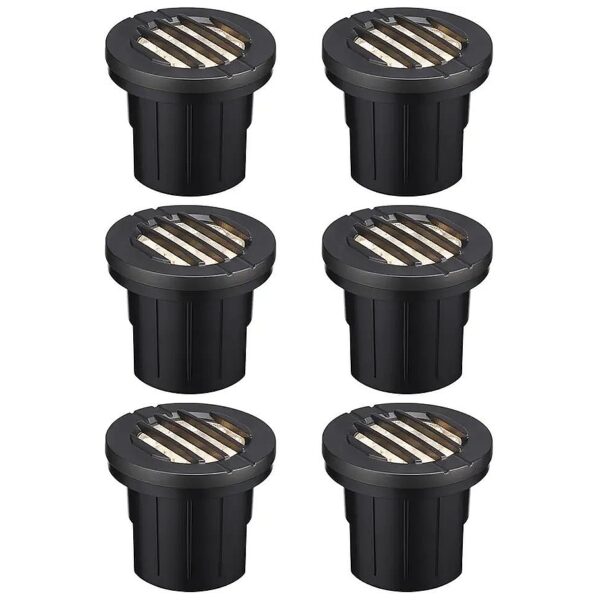 Modern Black Aluminum In-Ground Landscape Lights with Graded Top for No-Dazzling Design