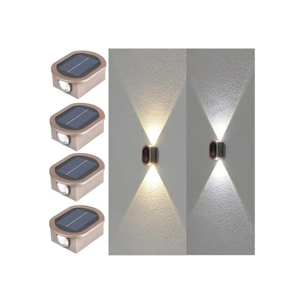 Modern Bronze Solar Up and Down Wall Lights for Beautiful Outdoor Ambiance