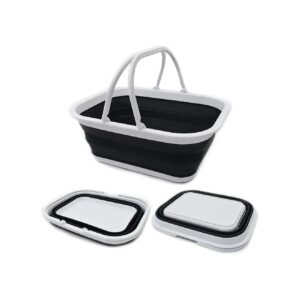 Modern Collapsible Tub with Handles for Space Saving Storage and Easy Transport