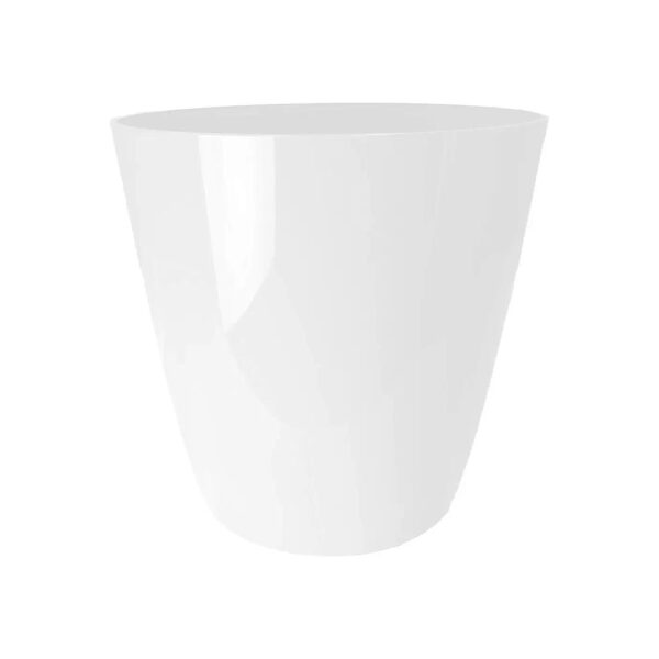 Modern Glossy White Plant Pot for Indoor Outdoor House Plants Flowers Herbs