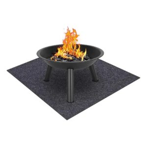 Modern Rectangular Fire Pit Mat for Stove and Grill Use