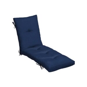 Modern Sapphire Blue Leala Tufted Chaise Lounge Cushion